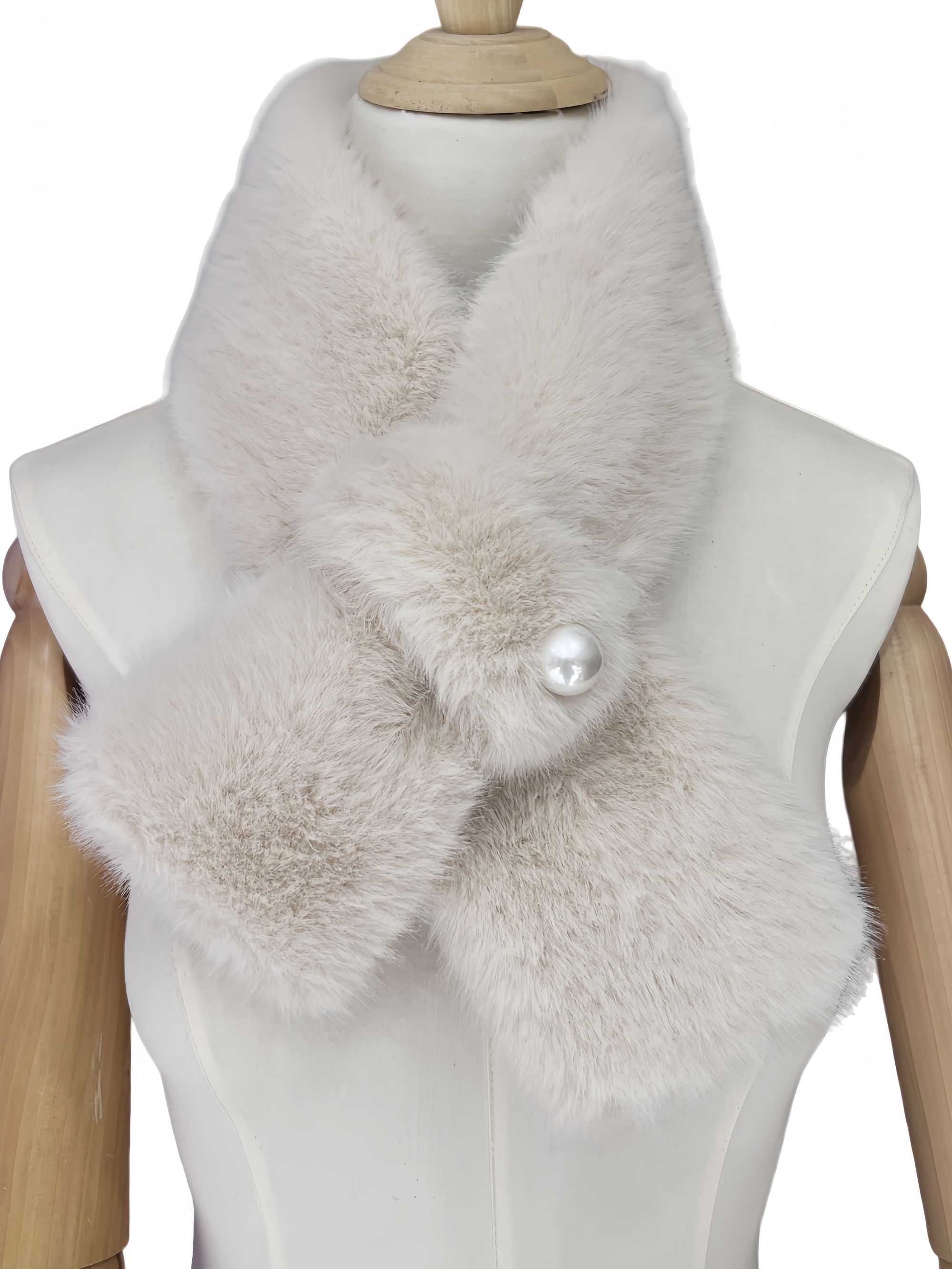 纯色保暖百搭韩版仿兔毛加厚网红围巾围脖