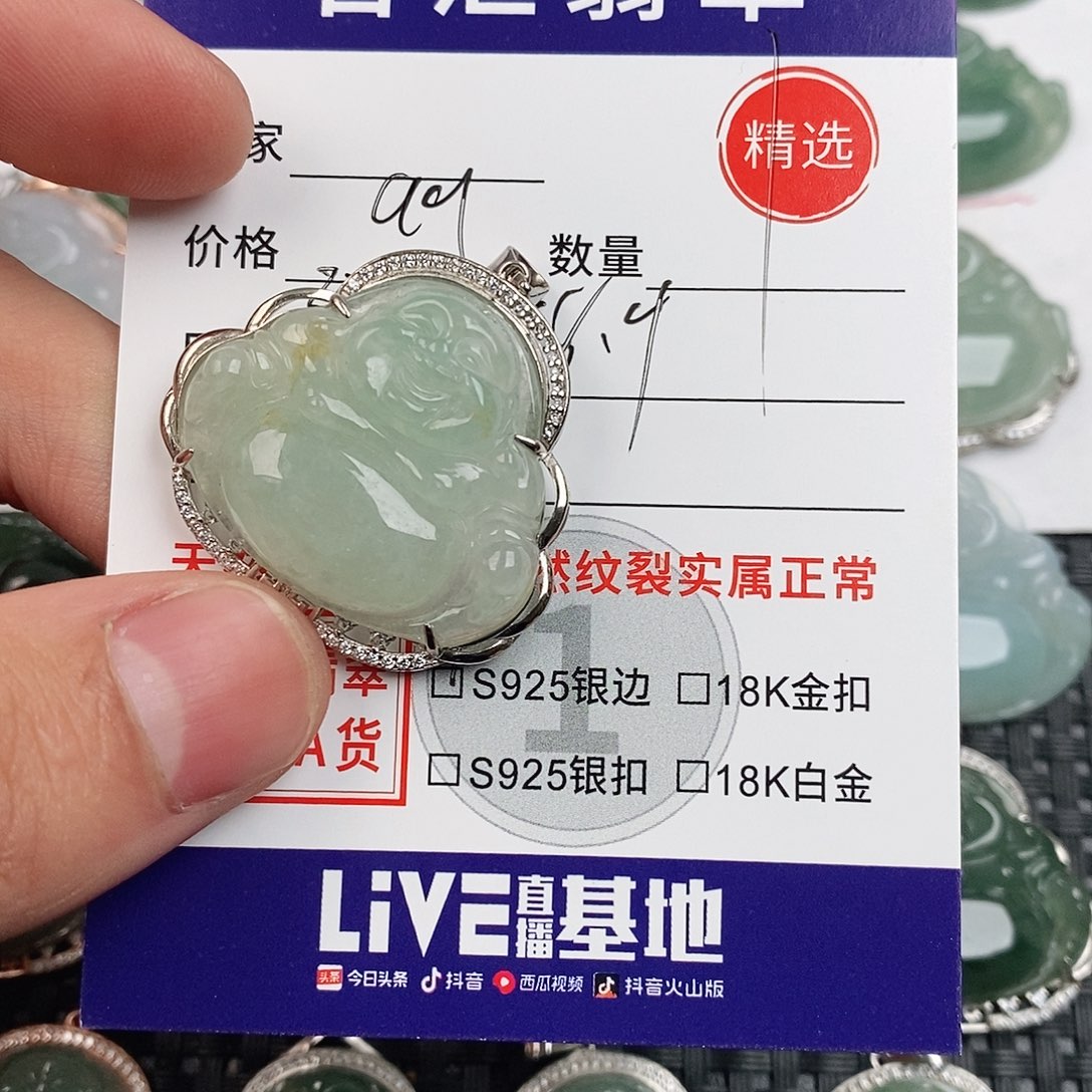 翡翠银S925镶嵌颈饰