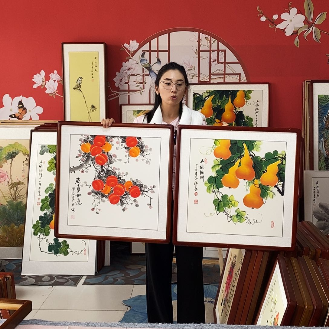 国画手写手绘国画作品62✖️62