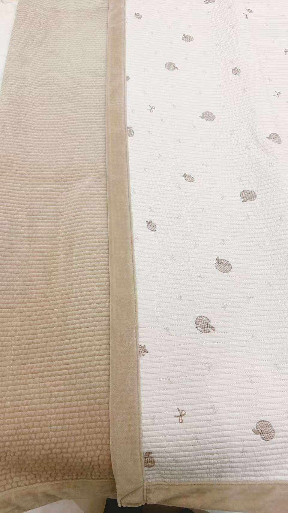 天丝+婴儿绒 双面床盖