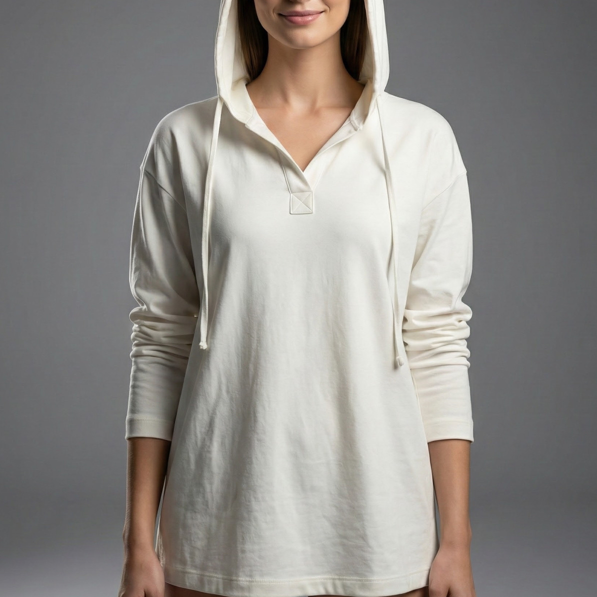 孤品样衣长袖--女款连帽真徳绒打底衫36329