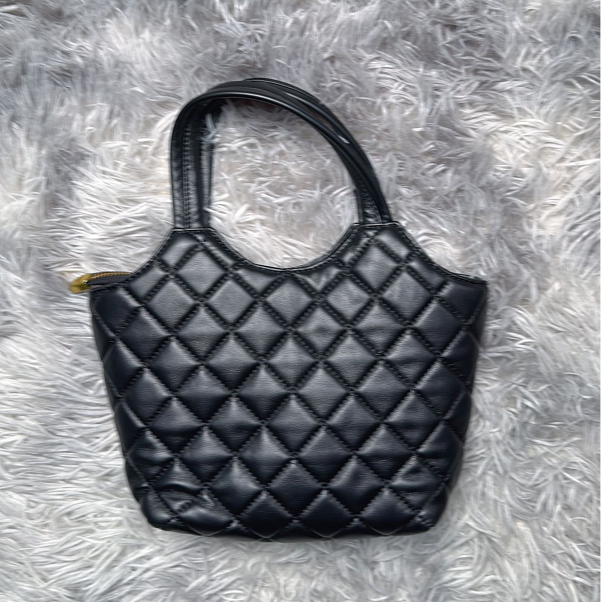 手工时尚百搭真皮女包小袋购物黑色