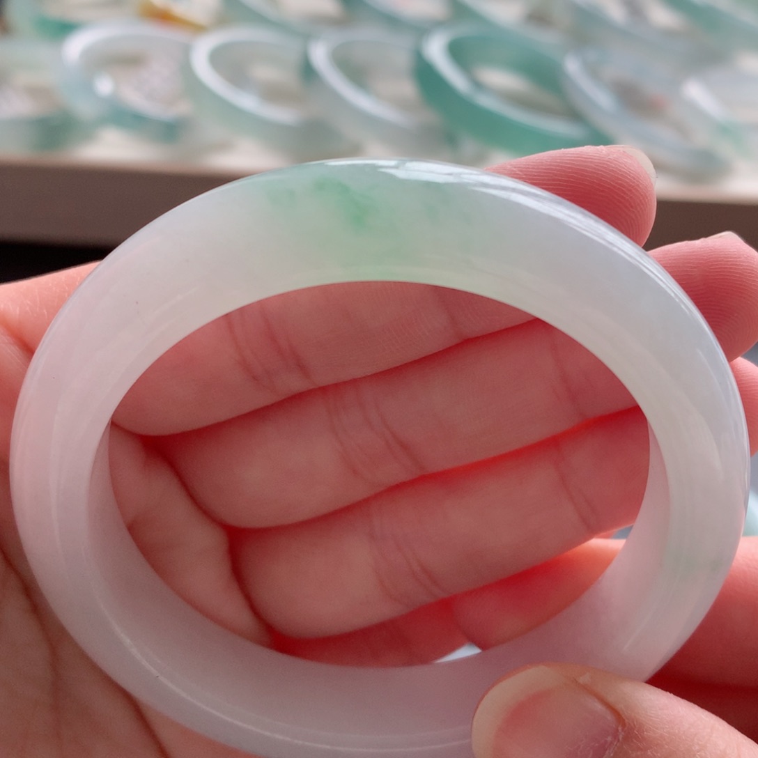 翡翠手镯未镶嵌1号-56.8