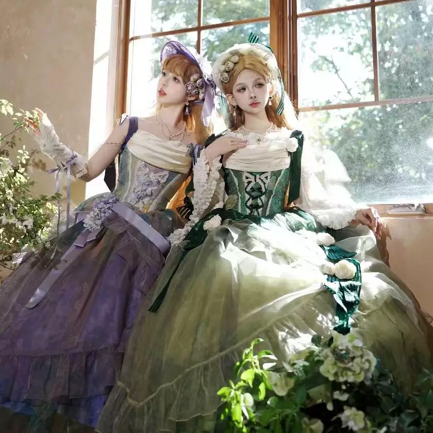 【现货】阿尔勒的野玫瑰Amour爱茉尔的诗油画裙洛丽塔lolita