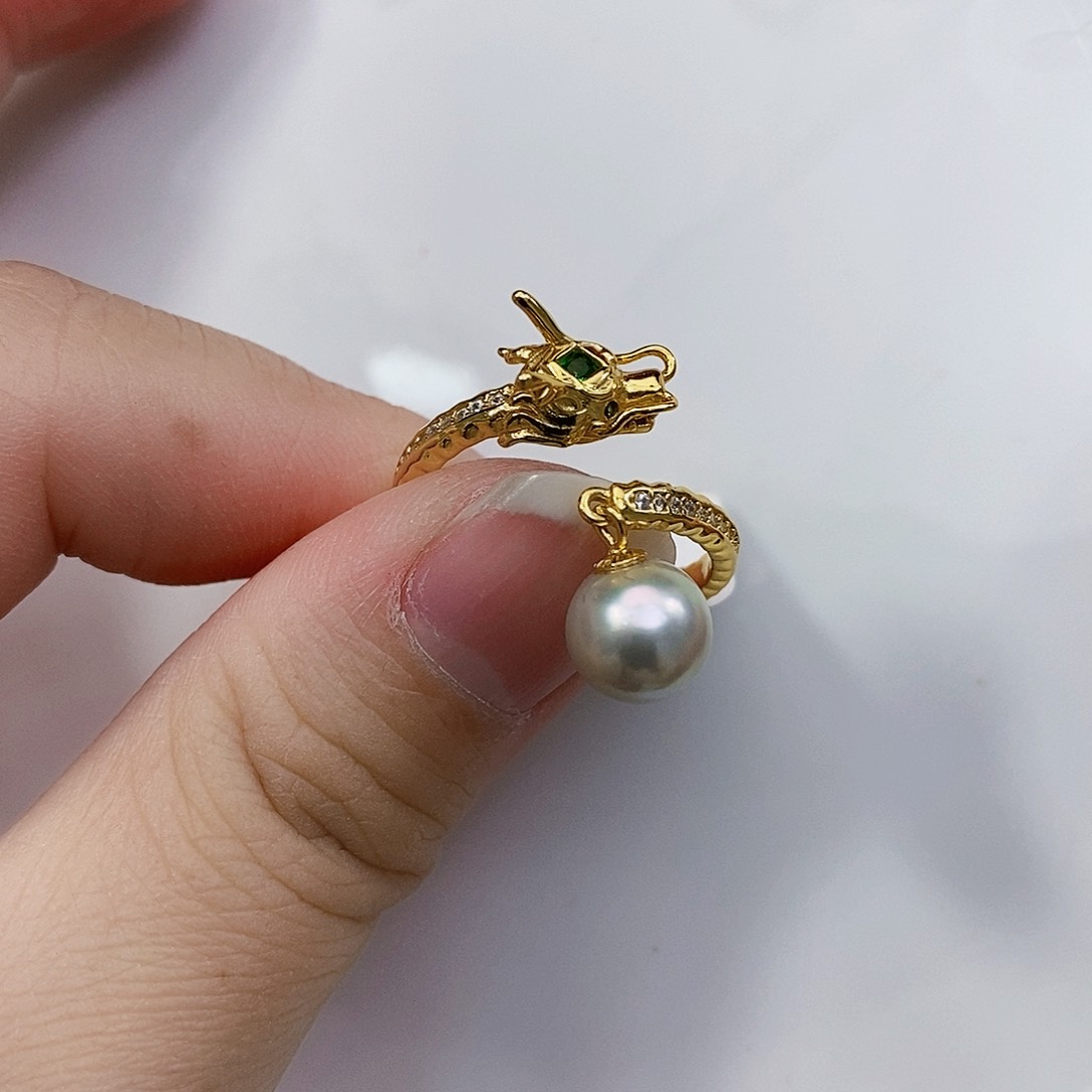 海水珍珠特价真多麻戒指银S925镶嵌