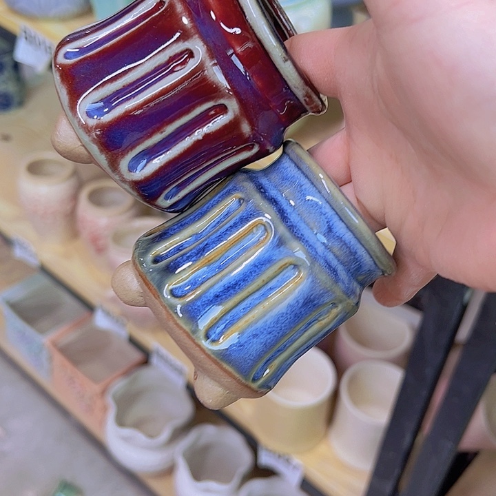 红陶陶瓷花盆当场满12包邮