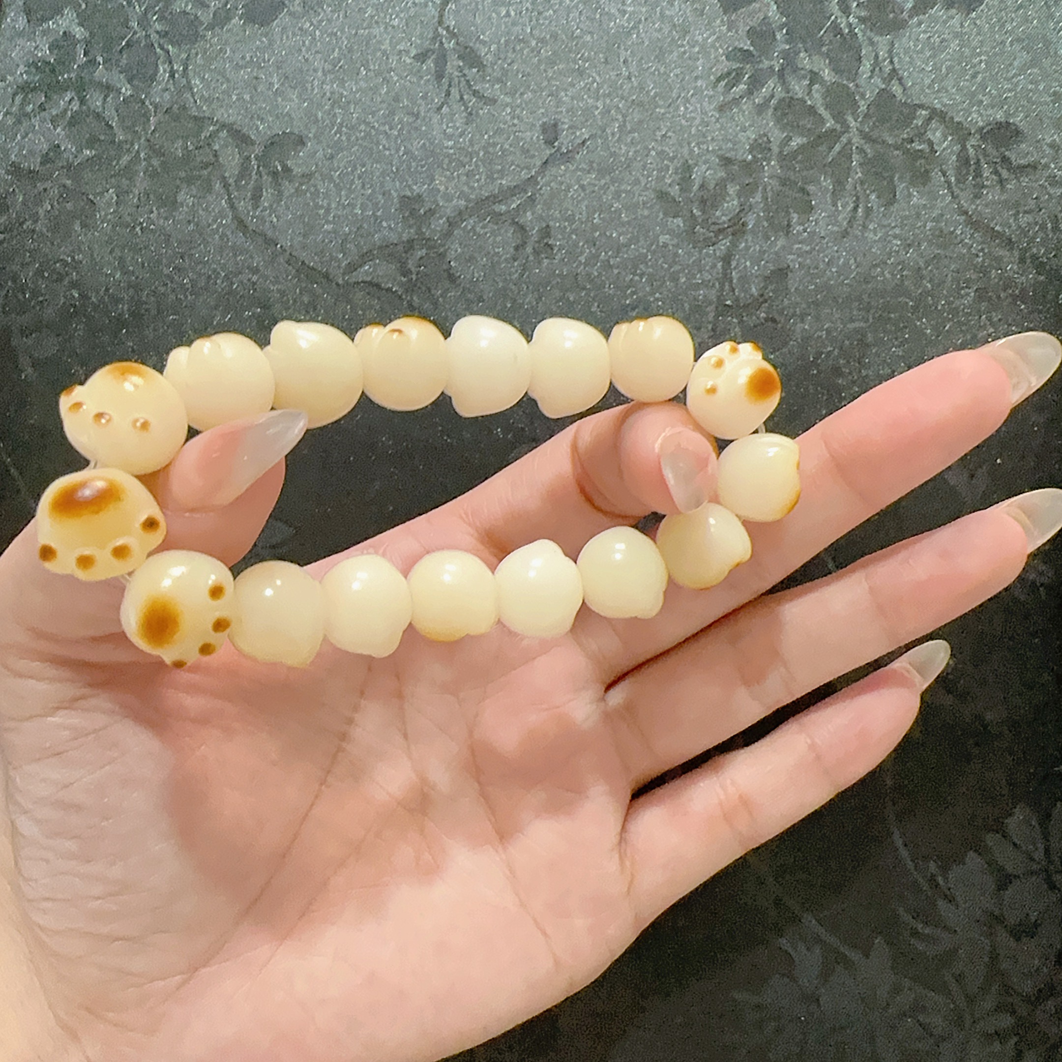 文玩手串AS/ZM-000554/菩提根手串卡11mm/檀木首饰/成品木串