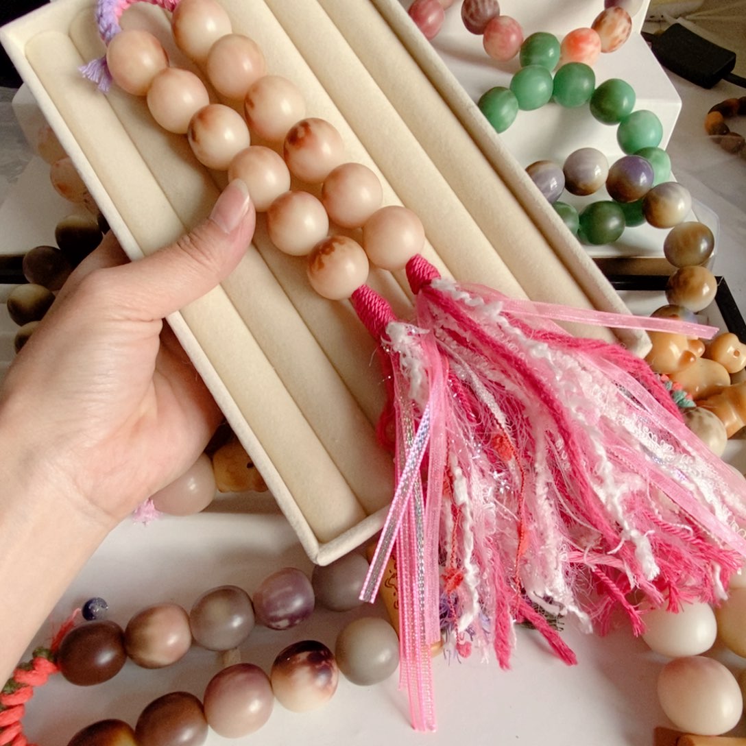 吊坠菩提根/象牙果手工干磨卡19.5圆珠开播福利