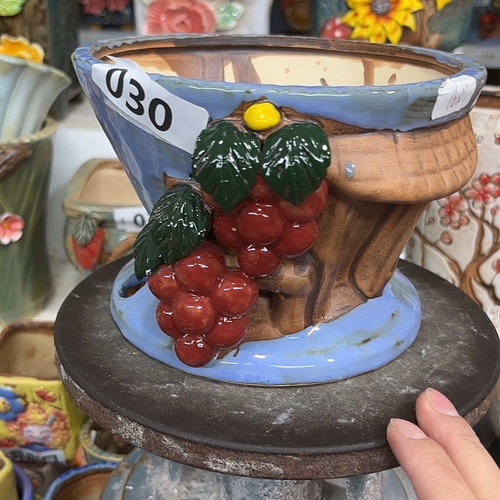 紫砂花盆粗陶材质多肉花盆