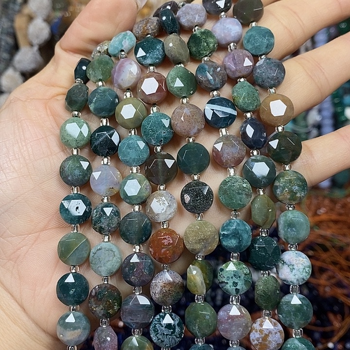 玛瑙/玉髓未镶嵌珠宝半成品天然玛瑙切面卡10mm