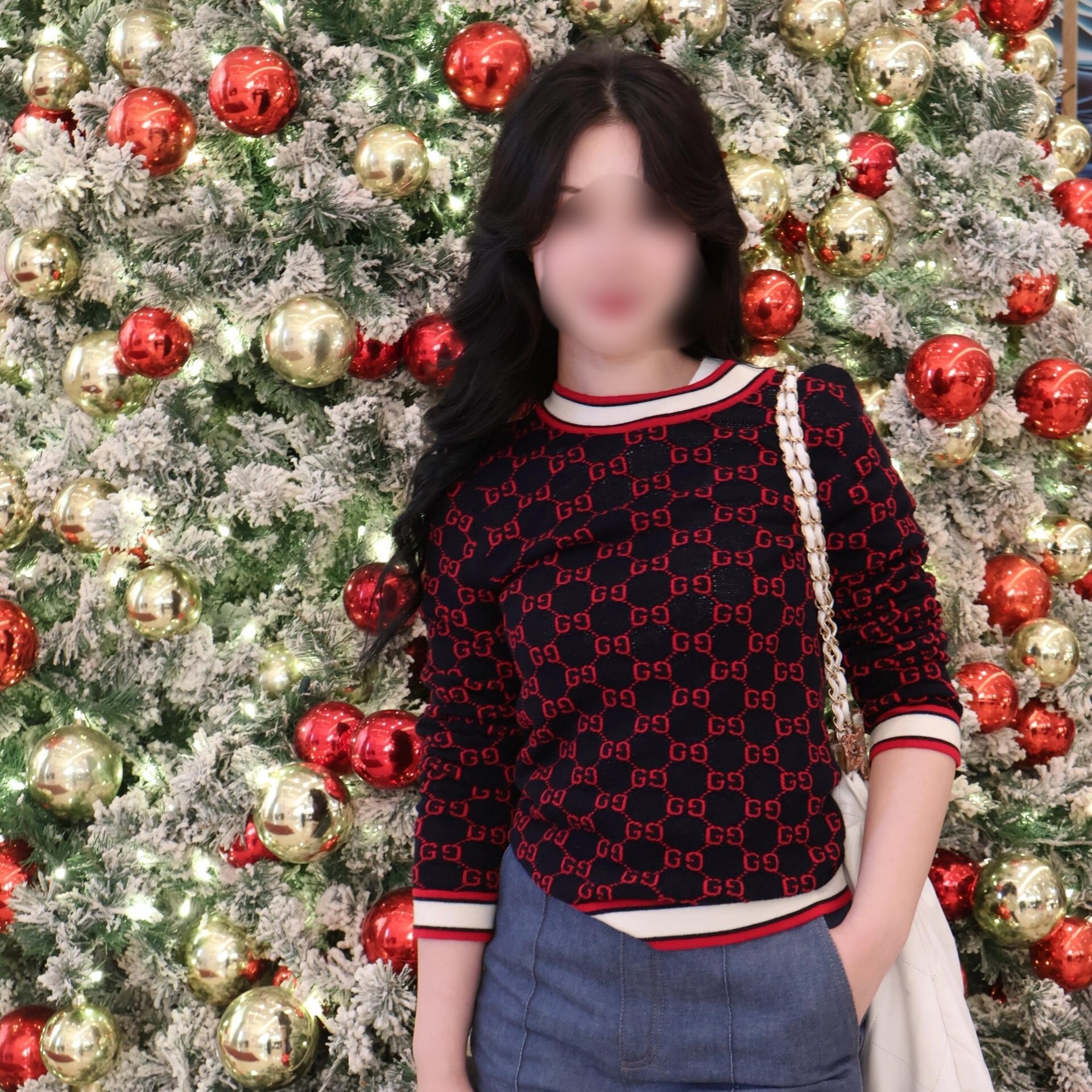 古驰满老花针织衫/XS码/B00924 缺洗标