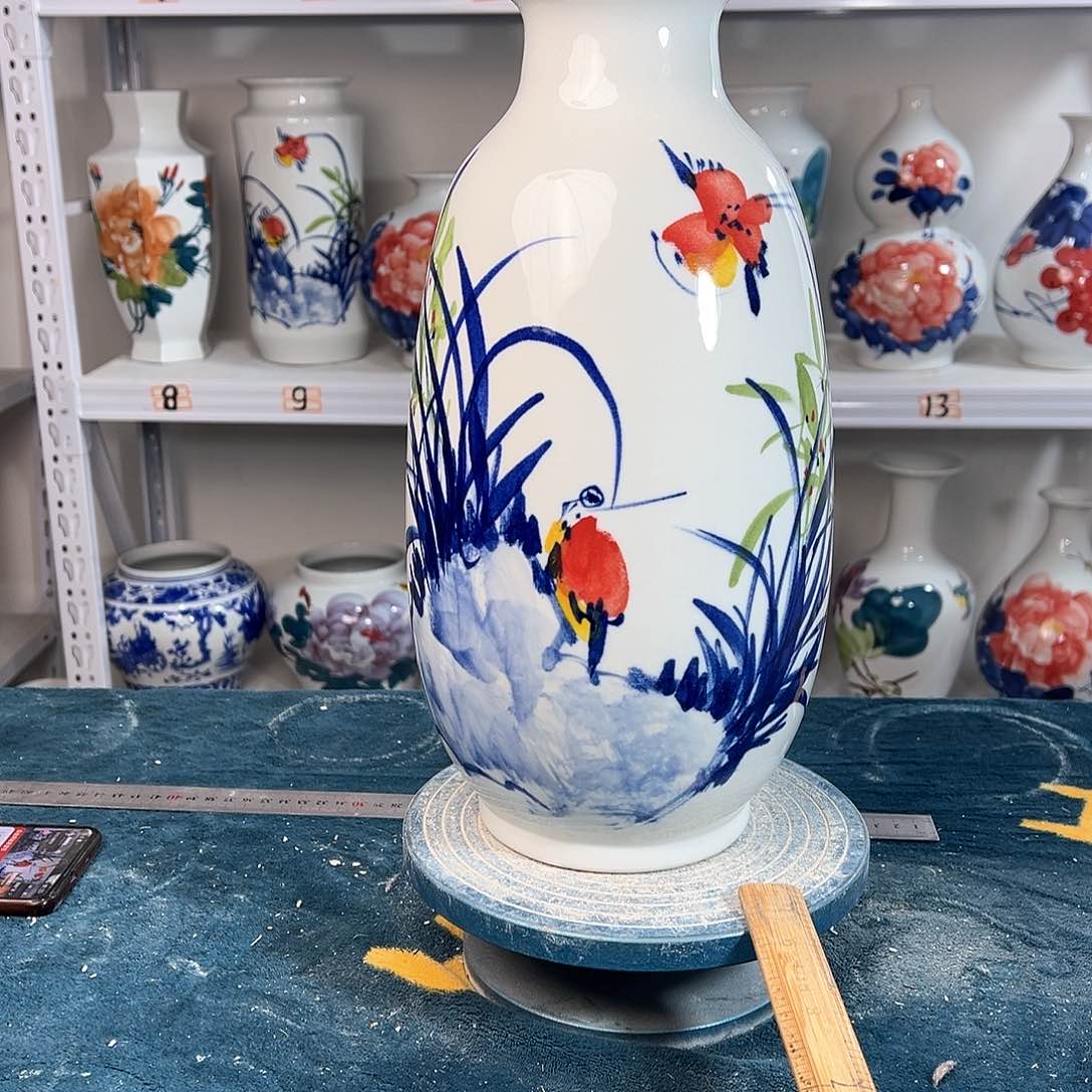 摆件景德镇陶瓷冬玉鸟