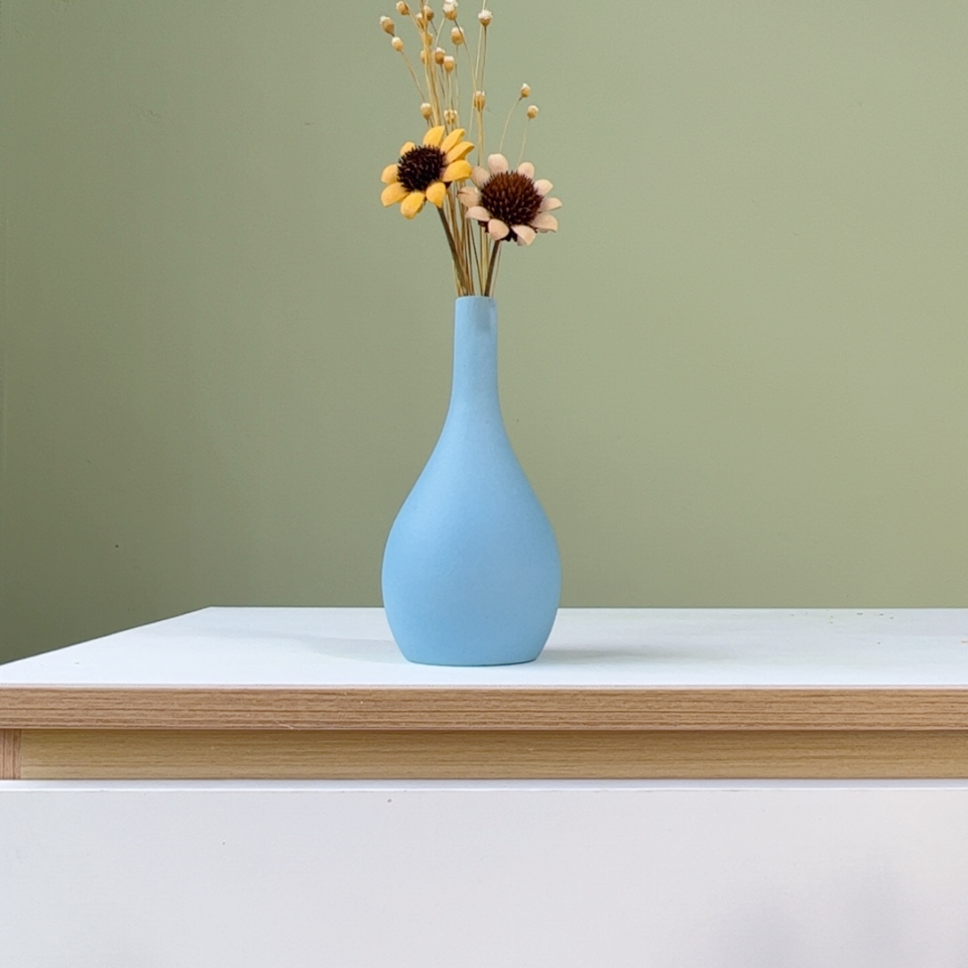 瓷片陶瓷花瓶带花20-30厘米左右