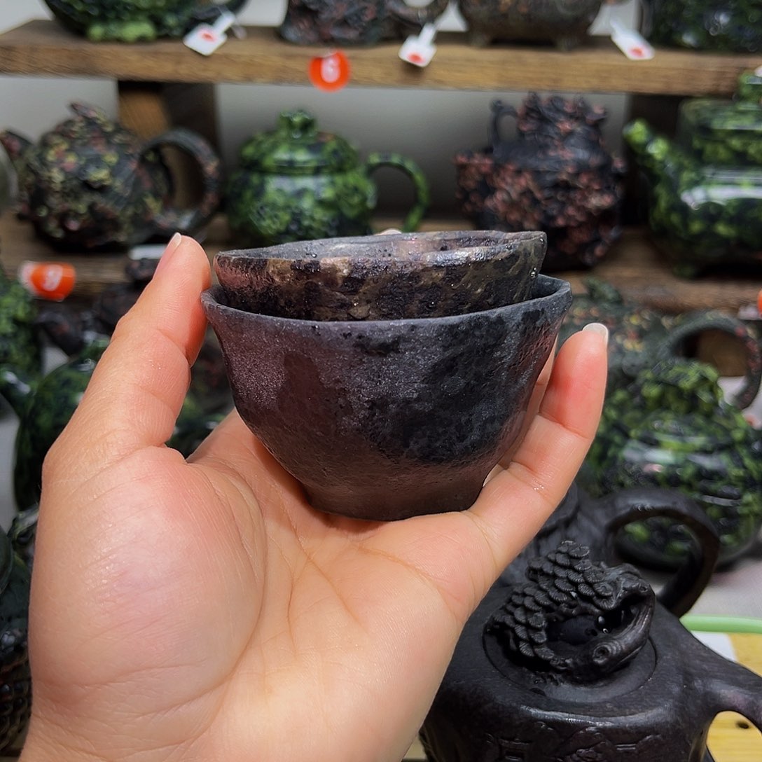 风*扬石材冰碛岩配壶主人杯