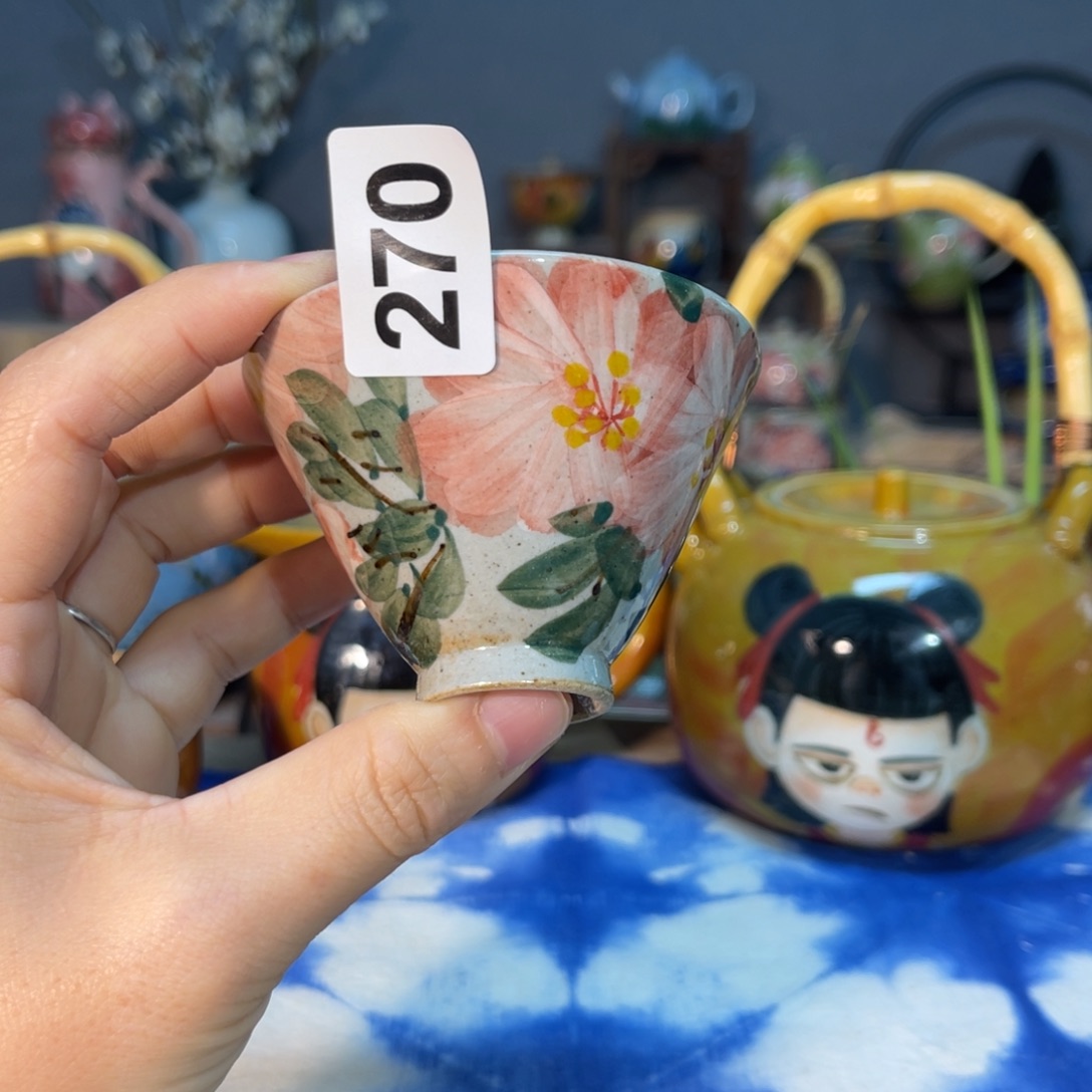 杯素浅陶瓷手工手绘