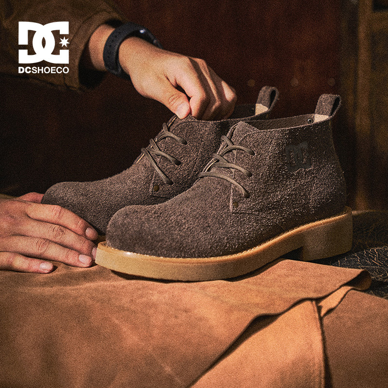 DCSHOES XIVAN EDGE 2025年新款男鞋短靴头层牛皮中帮工装马丁靴