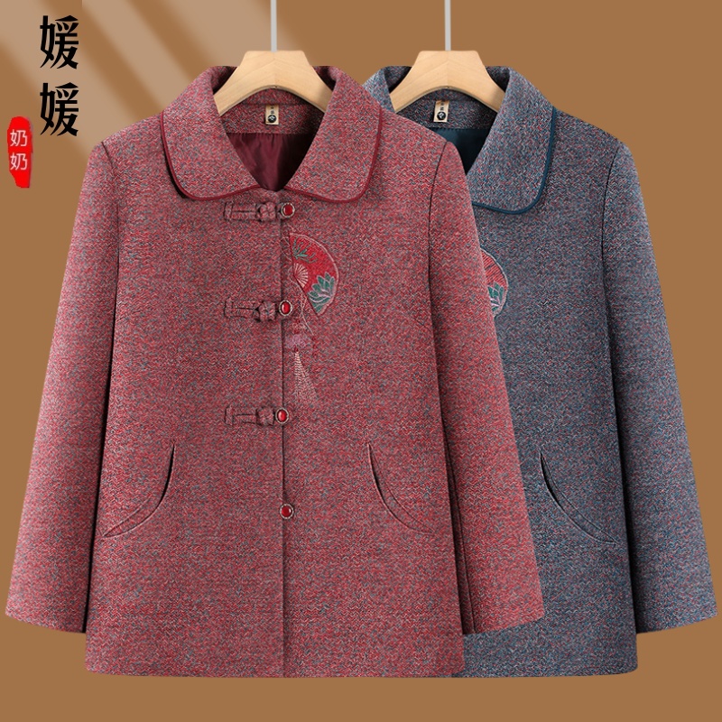 中老年人春秋装外套女奶奶装新款60岁70老太太秋装上衣妈妈装衣服