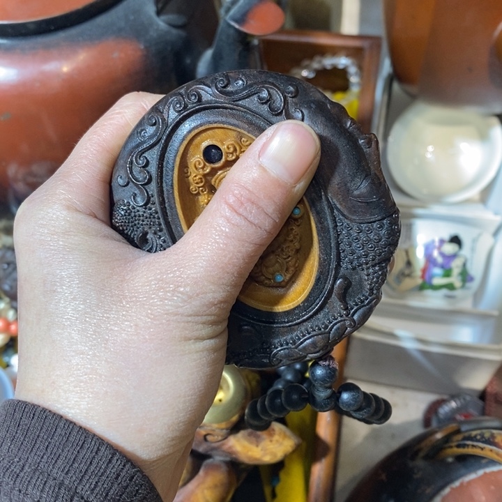 蜜安罐瓷香炉锡茶则