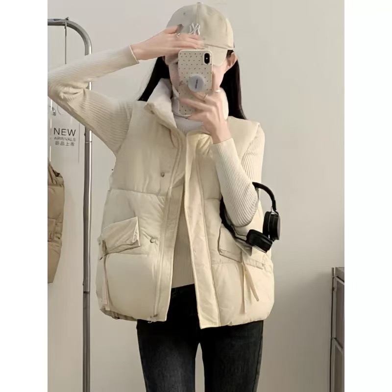 珍姐家三角扣羽羽马甲C19货号