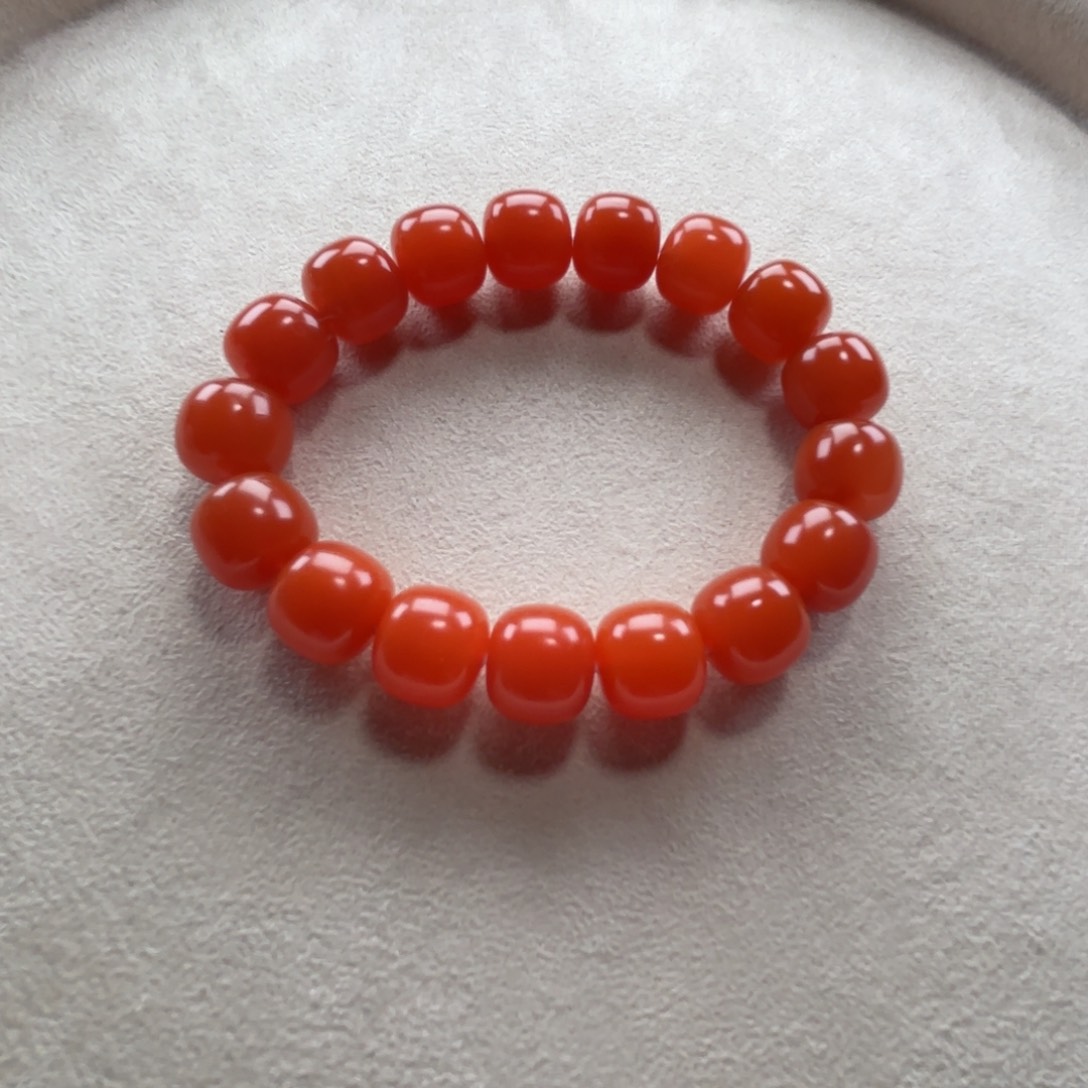 南红玛瑙老型12➕手串未镶嵌夜