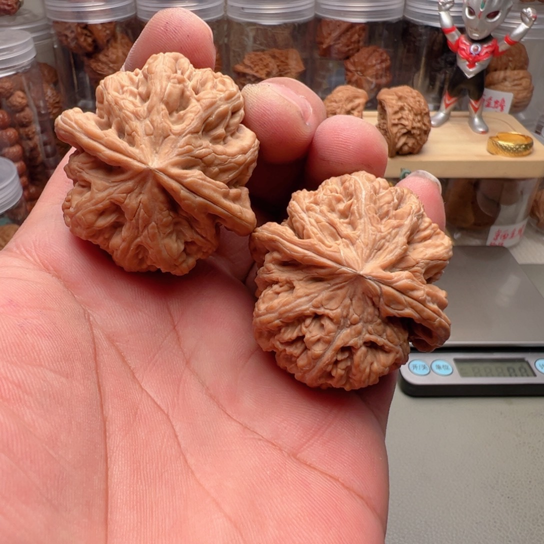 文玩核桃把件45+全品粗筋