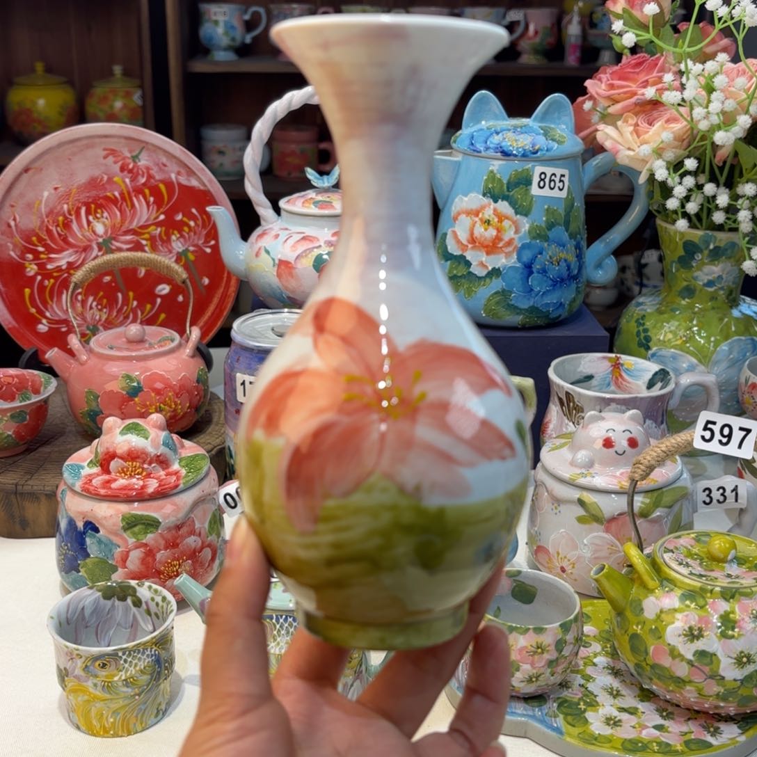 景德镇手绘高温釉下彩陶瓷茶具