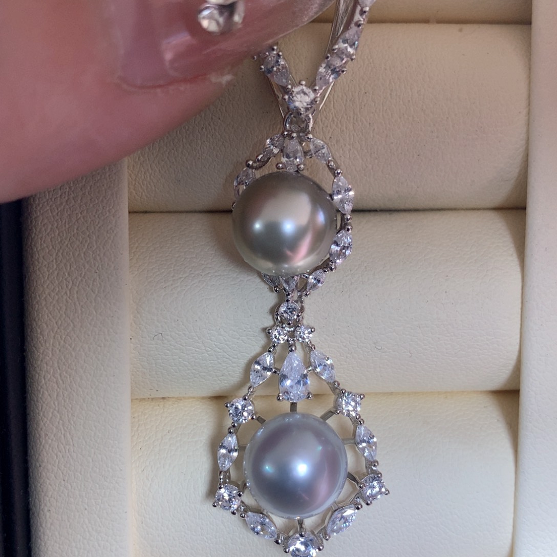 海水珍珠颈饰银S925镶嵌