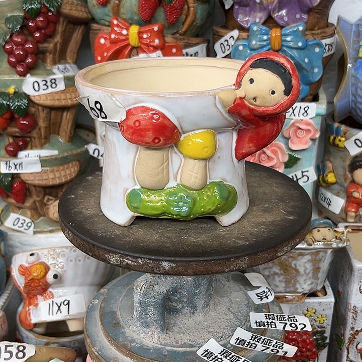 紫砂花盆粗陶材质多肉花盆