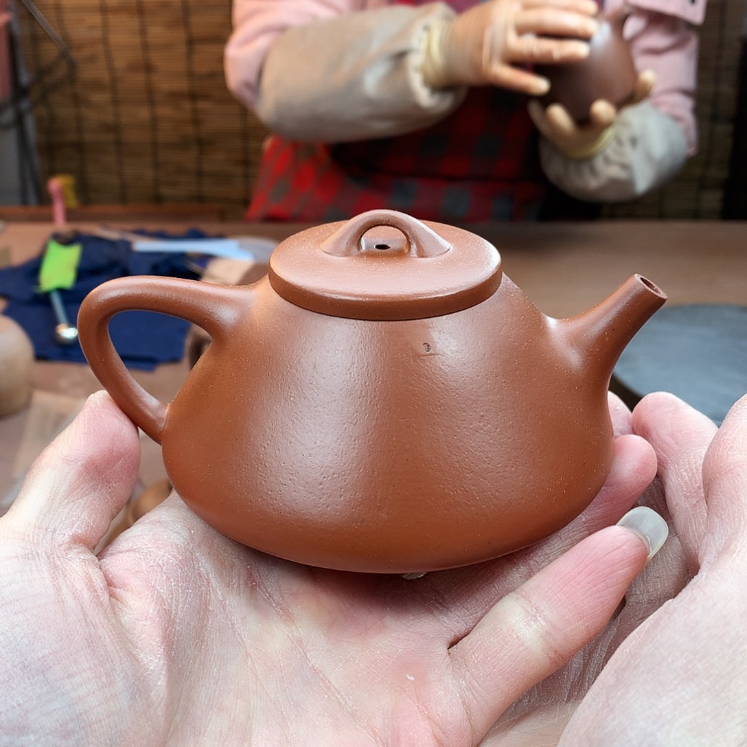 紫砂茶壶微瑕疵 不 退 不 换 子冶石瓢 朱泥
