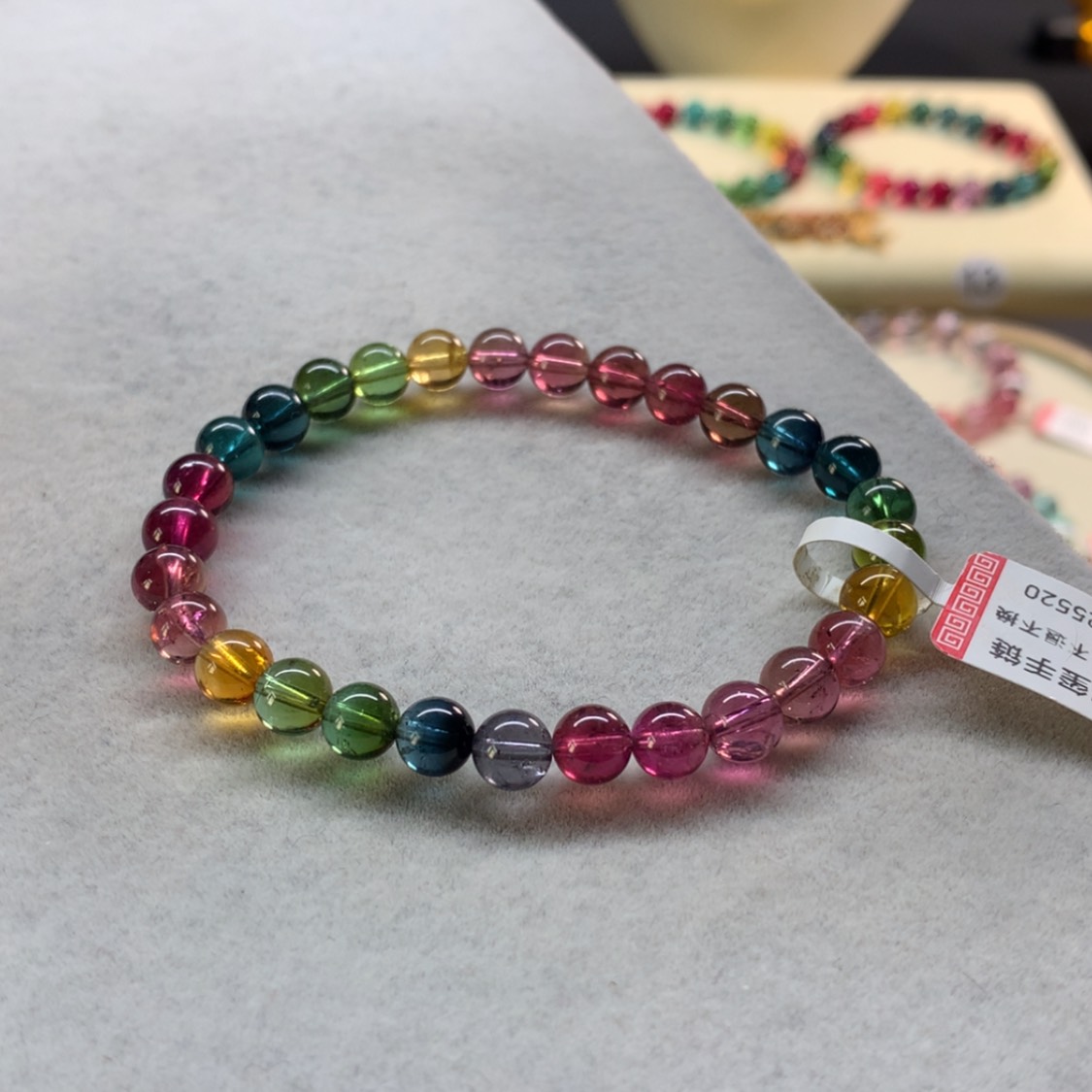 【闪购商品】未镶嵌手链碧玺艳丽单圈6.3