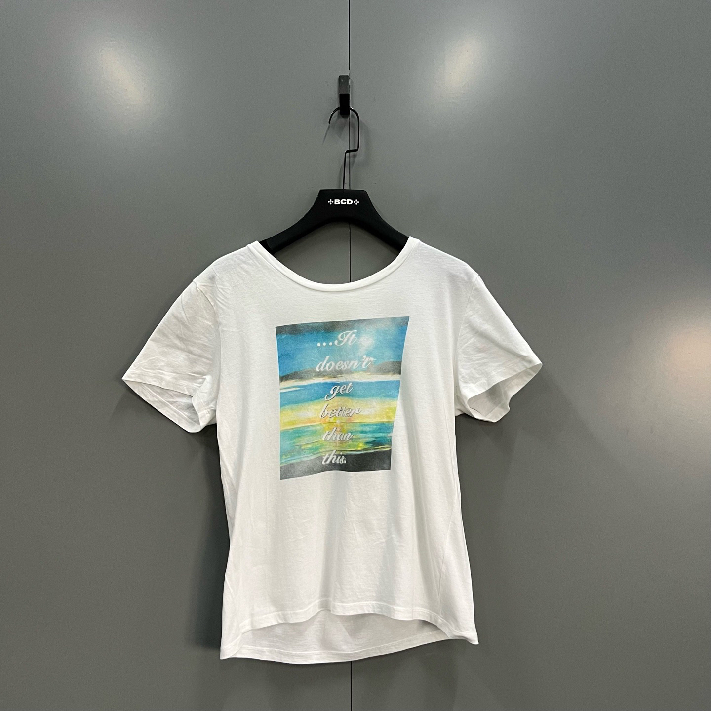 zz30 风景短袖打底衫95新/607232/无领标