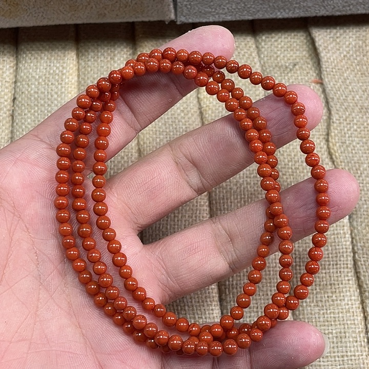 南红玛瑙未镶嵌手链