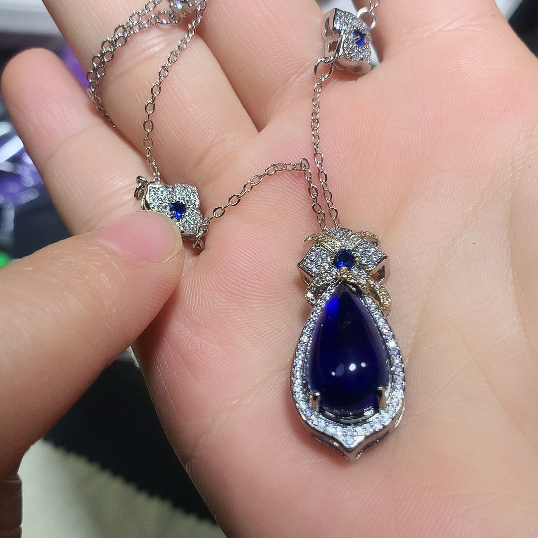 铜合金蓝色链子一套