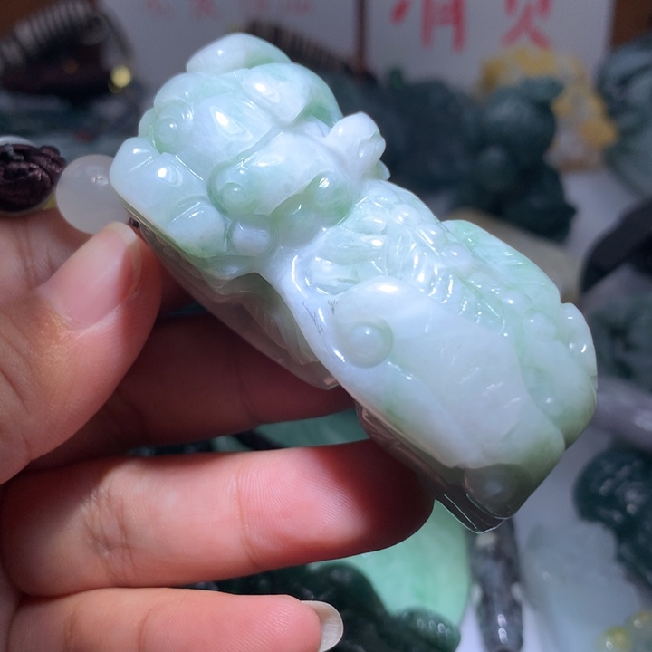 翡翠颈饰未镶嵌保真天然A货翡翠