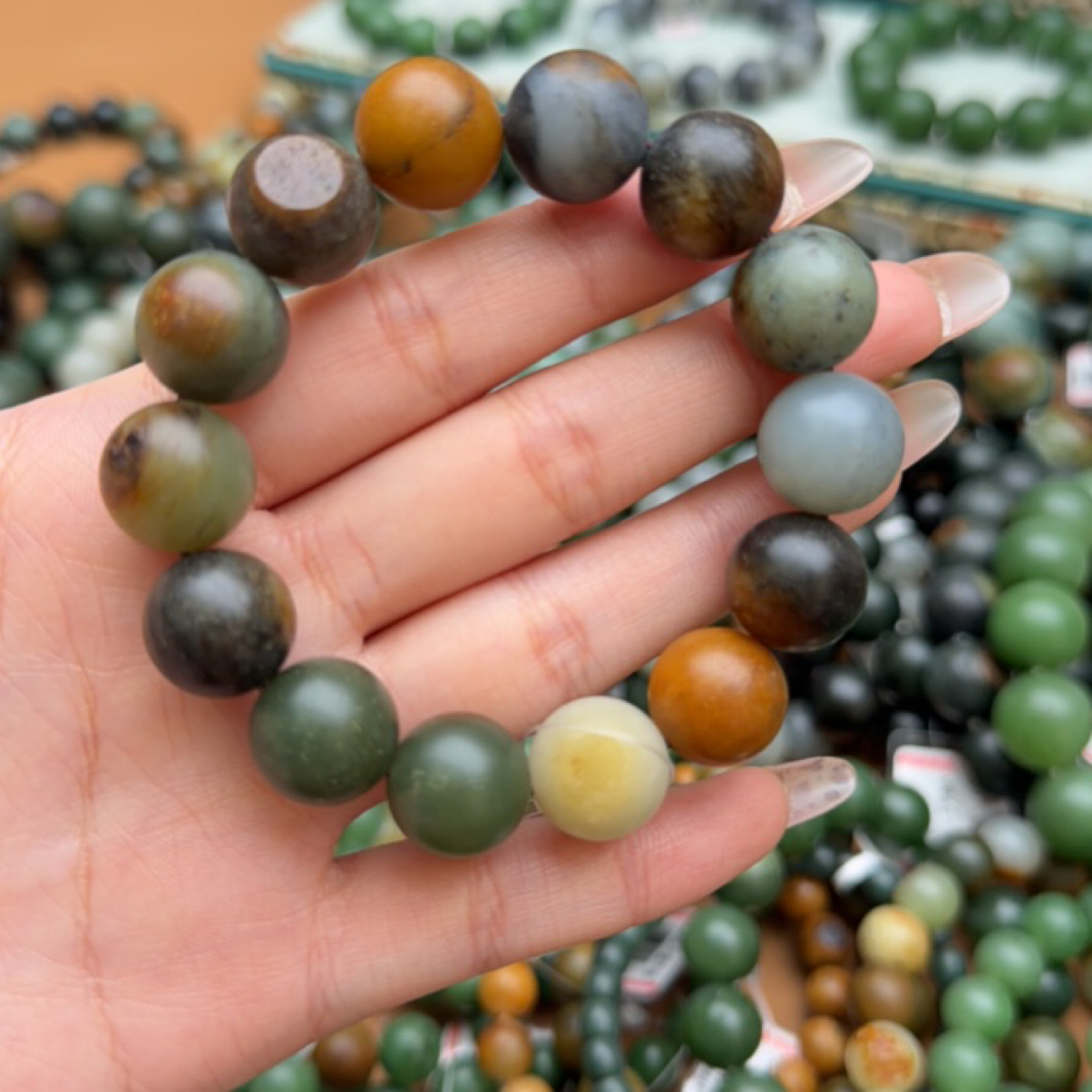 和田玉手串1230d拍一发一