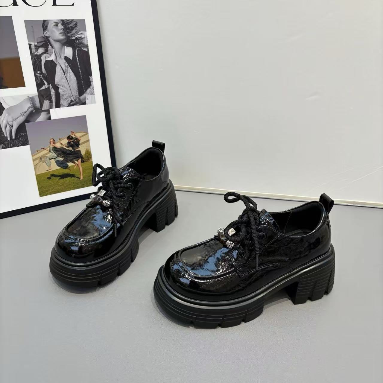 2025新款秋冬女鞋乐福鞋舒适加绒软底好穿百搭高级感潮女001