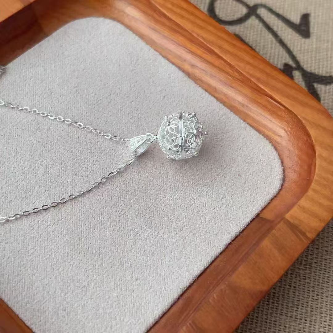 吊坠足银 990中国风花丝绣球吊坠（不含链）