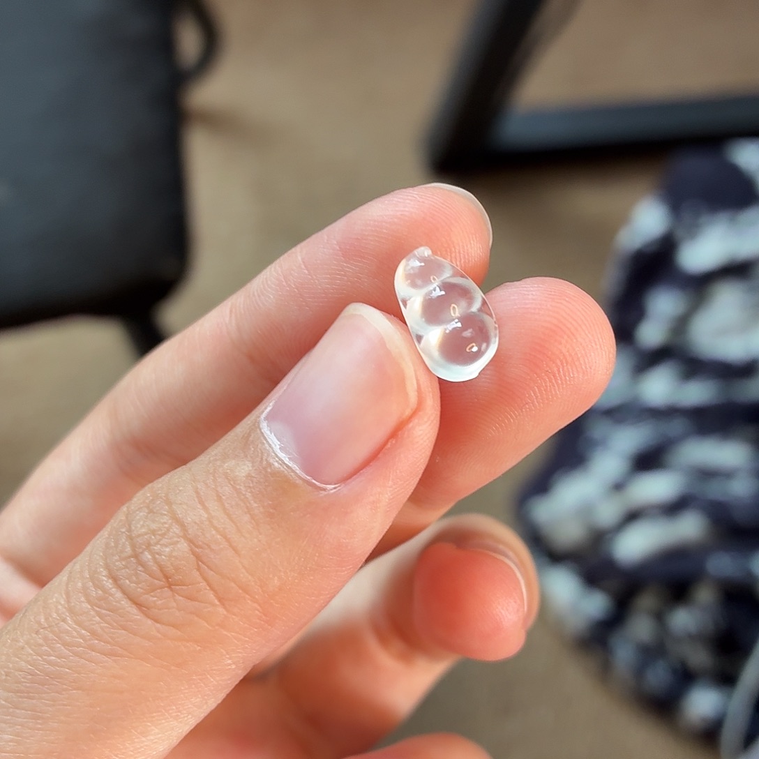 翡翠未镶嵌颈饰木纳雪花棉钢豆