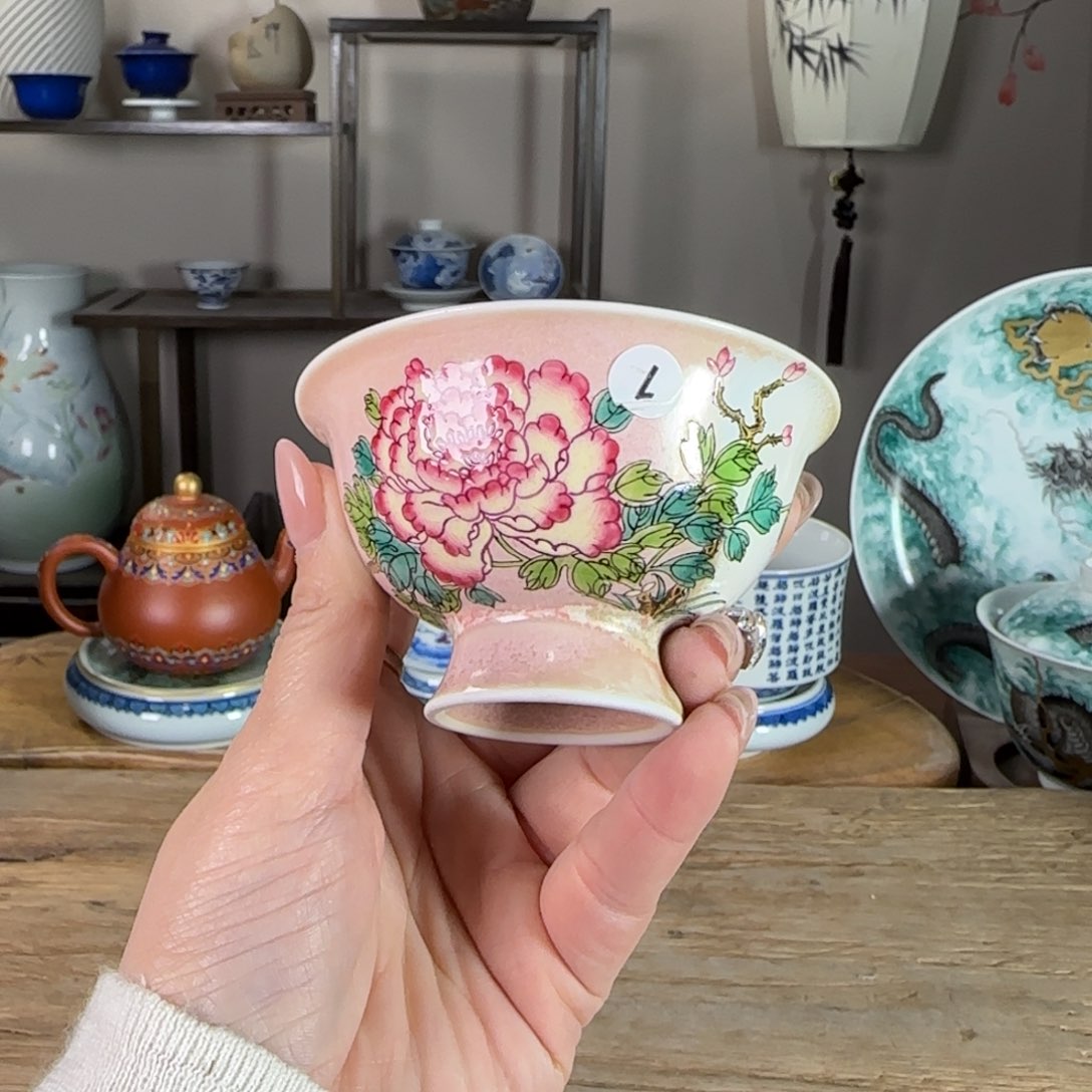 杯景德镇陶瓷柴烧多人