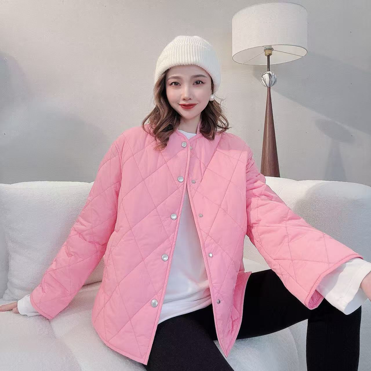 GIRDEAR/哥弟秋冬时髦休闲百搭显瘦新雪丽云朵棉服140051