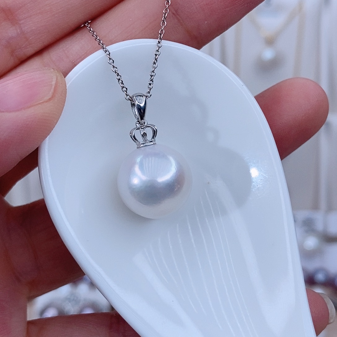 淡水珍珠银S925镶嵌颈饰