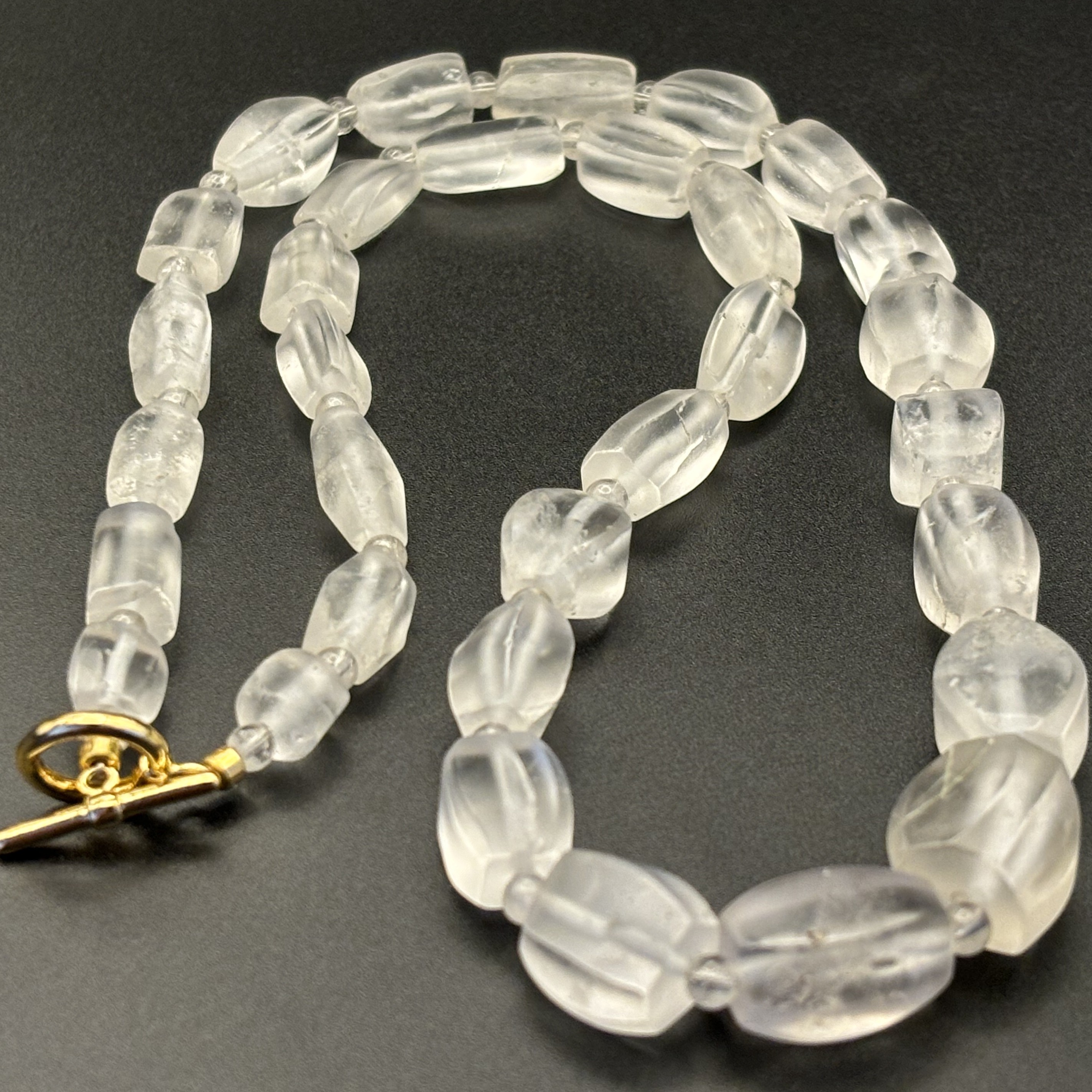 西亚多菱形老水晶项链单条（尺寸8mm，多样性发货一条）