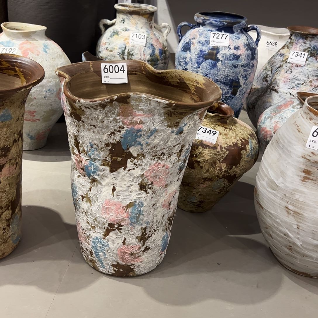 瓶6004高38口20×24陶瓷花瓶无孔