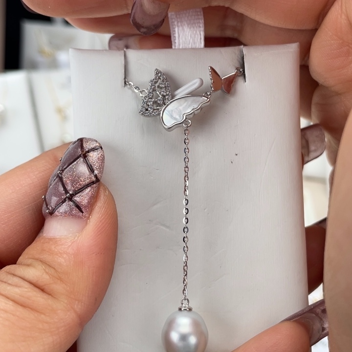 海水珍珠颈饰银S925镶嵌