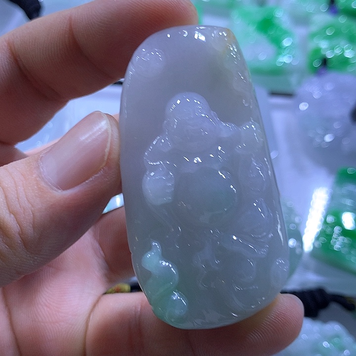 颈饰未镶嵌翡翠天然翡翠A货吊坠
