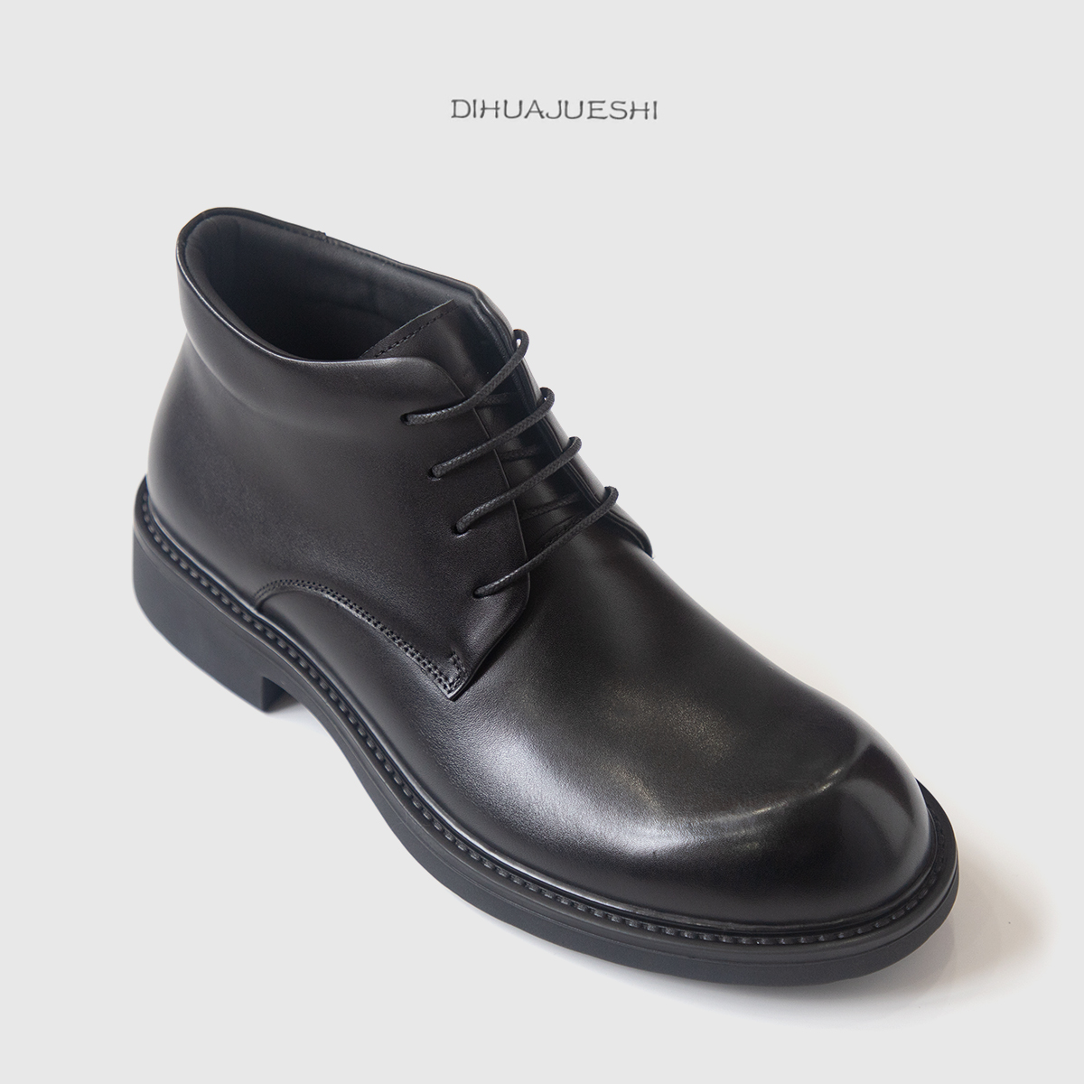 帝华爵士男士中帮商务休闲皮鞋复古牛皮真皮男鞋透气百搭高档4022