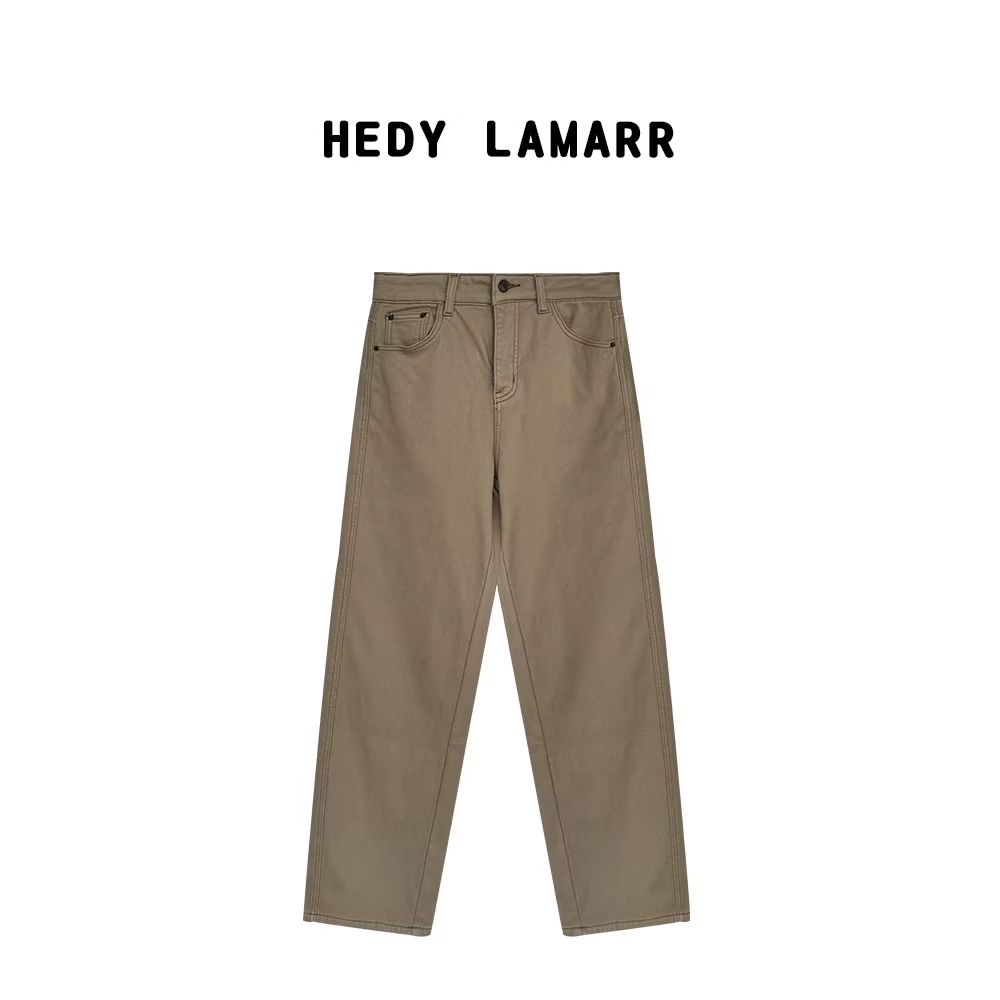 【何發财】雅丹落日 有机棉重磅水洗牛仔直筒裤 K10251