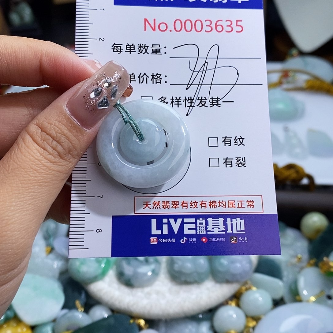 翡翠未镶嵌颈饰3635