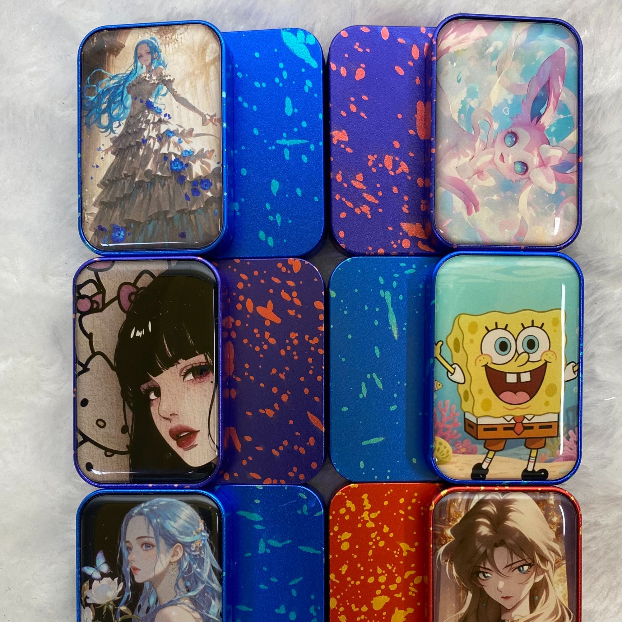 【咒谷潮玩】炫彩泼墨款 EDC无限位推牌 解压玩具 指尖解压推牌玩具