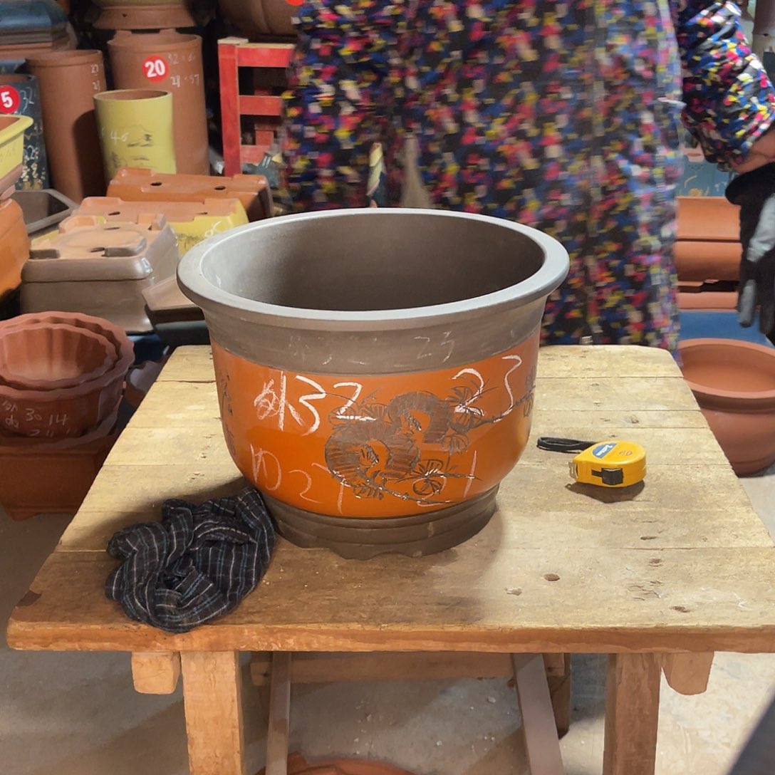 紫砂花盆大金钟盆一个